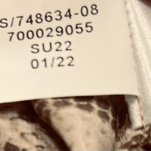 New BANANA REPUBLIC Dreamer 100% Silk Snake Print Petite Slip Maxi Dress Small P - Picture 10 of 15